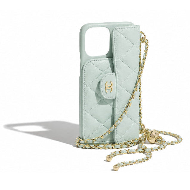 Iphone Mint Green leather Phone Case